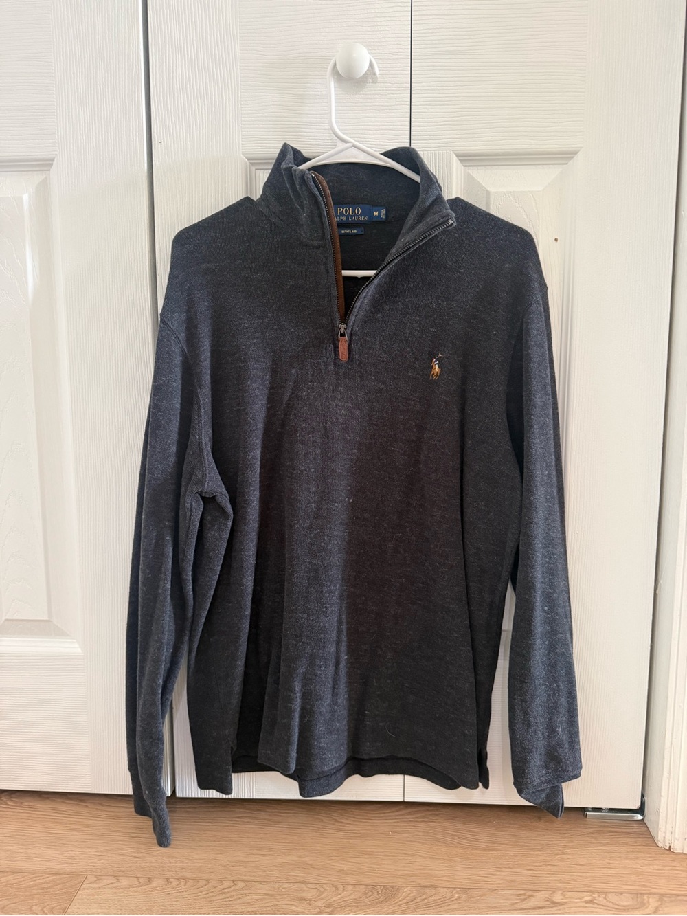 Polo by Ralph Lauren Men's Charcoal Quarter-Zip Sweater